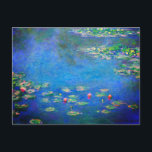 Monet Water Lilies 1906 Postcard<br><div class="desc">Postcard featuring Claude Monet’s oil painting Water Lilies (1906). A serene still life of the interplay between light and reflection upon beautiful water lilies in a pond. A great gift for fans of impressionism and French art.</div>