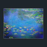 Monet Water Lilies 1906 Postcard<br><div class="desc">Postcard featuring Claude Monet’s oil painting Water Lilies (1906). A serene still life of the interplay between light and reflection upon beautiful water lilies in a pond. A great gift for fans of impressionism and French art.</div>