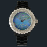 Monet Water Lilies 1906 Watch<br><div class="desc">Watch featuring Claude Monet’s oil painting Water Lilies (1906). A serene still life of the interplay between light and reflection upon beautiful water lilies in a pond. A great gift for fans of impressionism and French art.</div>
