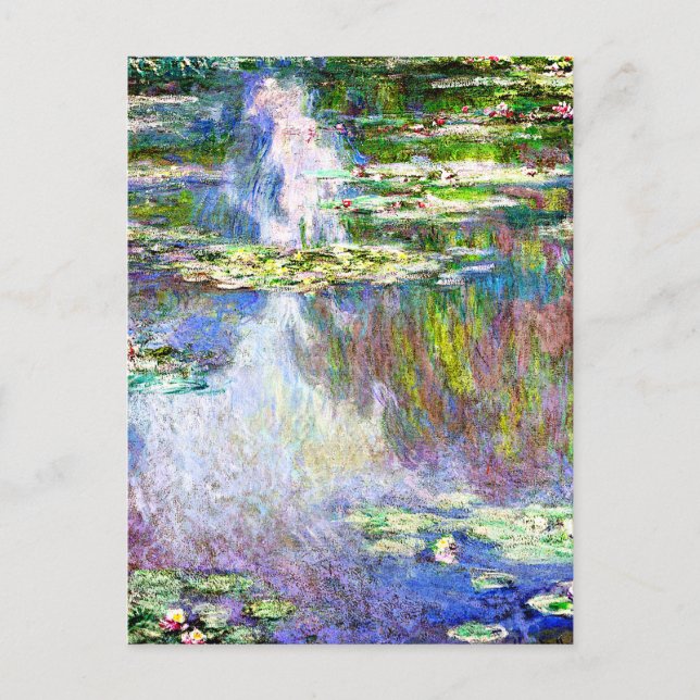 Monet - Water Lilies, 1907 vintage fine art Postcard (Front)