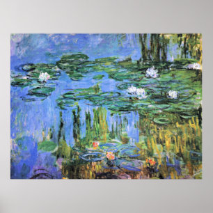 Monet - Water Lilies, 1914-1915, fine art painting Poster