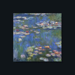 MONET WATER LILIES 1916 blue Stretched Canvas Art<br><div class="desc">French Impressionist painter, Claude Monet painted this Water Lilies --- 1916, originally as an oil on canvas painting from the inspirations of his own backyard in early 20th Century France. Being 76 years of age when he painted this water lily pond creation, Monet's cataracts were progressing and changing his perception...</div>
