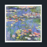 Monet - Water Lilies, 1916,  Napkin<br><div class="desc">Claude Monet's famous painting,  Water Lilies,  1916</div>