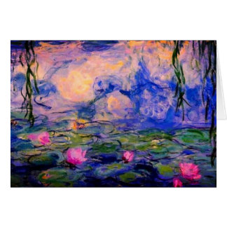 Monet water lilies 1919 art  card