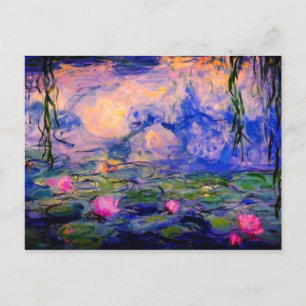 Monet water lilies 1919 art postcard