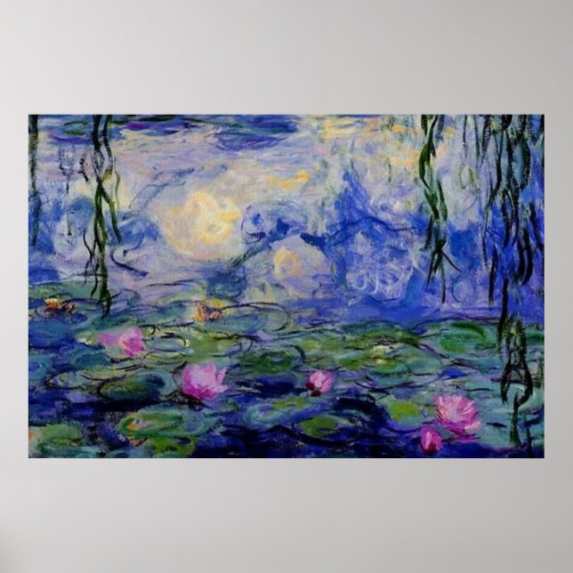 Monet water lilies 1919 art poster (Front)