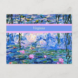 Monet - Water Lilies 1919 template, Postcard
