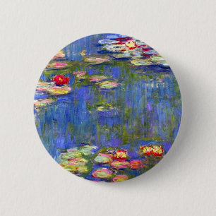 Monet Water Lilies 6 Cm Round Badge