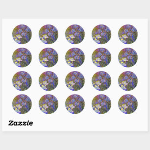 Monet - Water Lilies and Agapanthus Classic Round Sticker