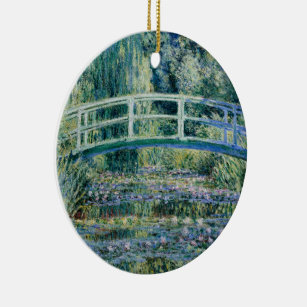 Monet - Water Lilies and Japanese Bridge  Ceramic Tree Decoration