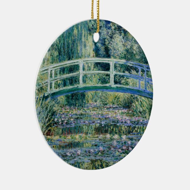 Monet - Water Lilies and Japanese Bridge  Ceramic Tree Decoration (Right)