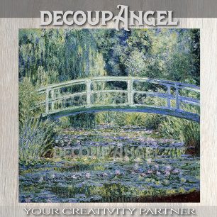 Monet- Water Lilies and Japanese Bridge Decoupage Tissue Paper