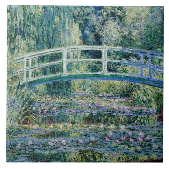 Monet - Water Lilies and Japanese Bridge Tile (Front)