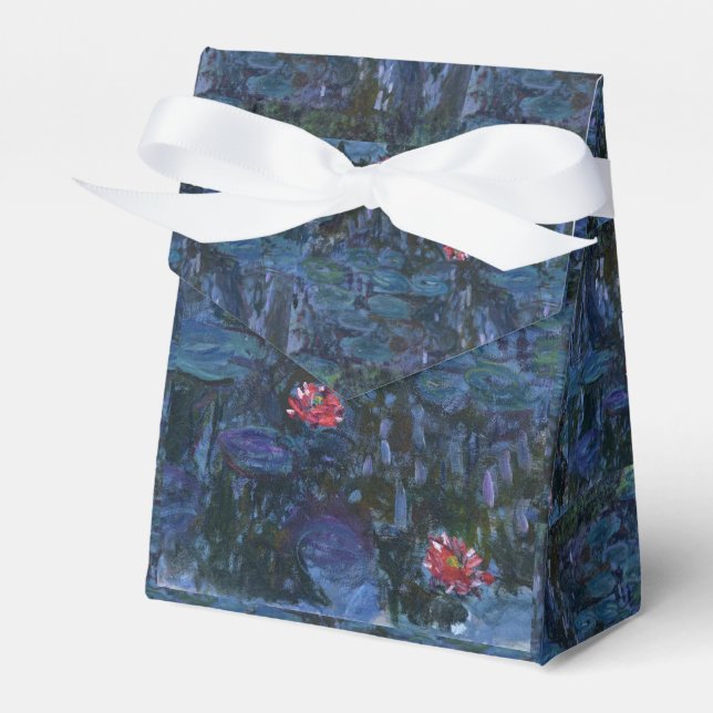 Monet Water Lilies and Reflections of a Willow Favour Box (Front Side)