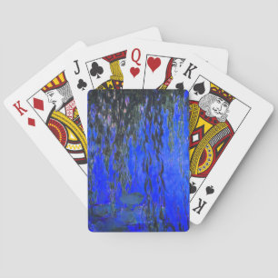 Monet Water Lilies and Weeping Willow Branches Playing Cards