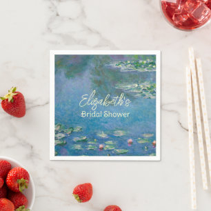 Monet Water Lilies Art Garden Bridal Shower Napkin