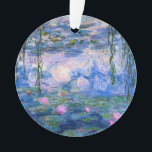 Monet - Water Lilies artwork, 1919 Ornament<br><div class="desc">Claude Monet - Water Lilies,  1919,  famous painting.</div>