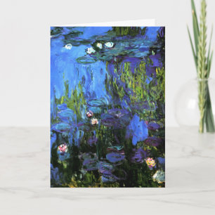 Monet - Water-Lilies Blue Indigo Card