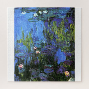 Monet - Water Lilies, Blue Indigo Jigsaw Puzzle