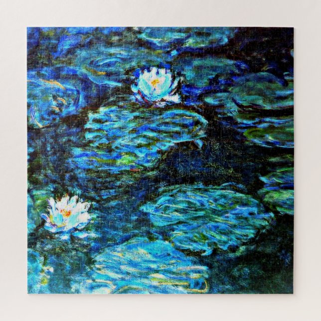 Monet - Water Lilies Blue Jigsaw Puzzle (Vertical)