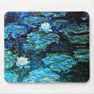 Monet - Water Lilies Blue Mouse Mat