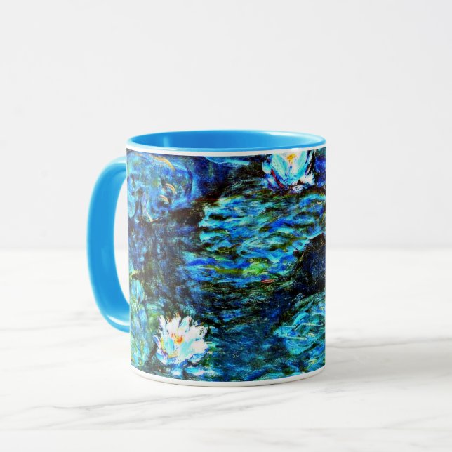Monet - Water Lilies Blue, Mug (Front Left)