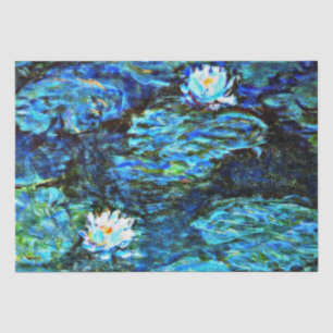 Monet - Water Lilies, Blue, Tissue Paper