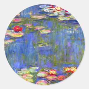 Monet Water Lilies Classic Round Sticker
