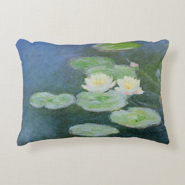 Monet - Water Lilies, Evening Effect, Decorative Cushion (Front)