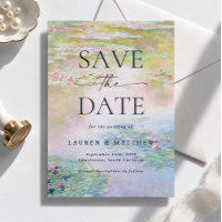 Monet Water Lilies Fine Art Save the Date