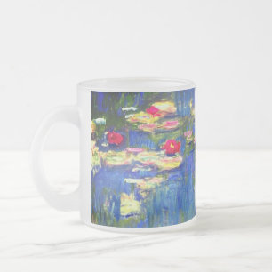 Monet Water Lilies Frosted Glass Coffee Mug