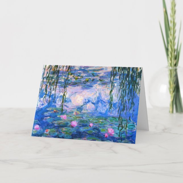 Monet Water Lilies Greeting Card (Front)