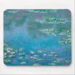 Monet Water Lilies Impressionist Painting  Mouse Mat<br><div class="desc">Now you can Claude Monet's famous 1915 Water Lily painting in your own home! Enjoy the dreamy beauty of this classic impressionist painting that will add to the grace and aesthetics of any environment. Claude Monet was a master of capturing the subtleties of light and had an eye for the...</div>