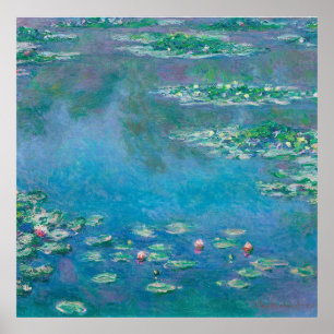 Monet Water Lilies Impressionist Painting  Poster