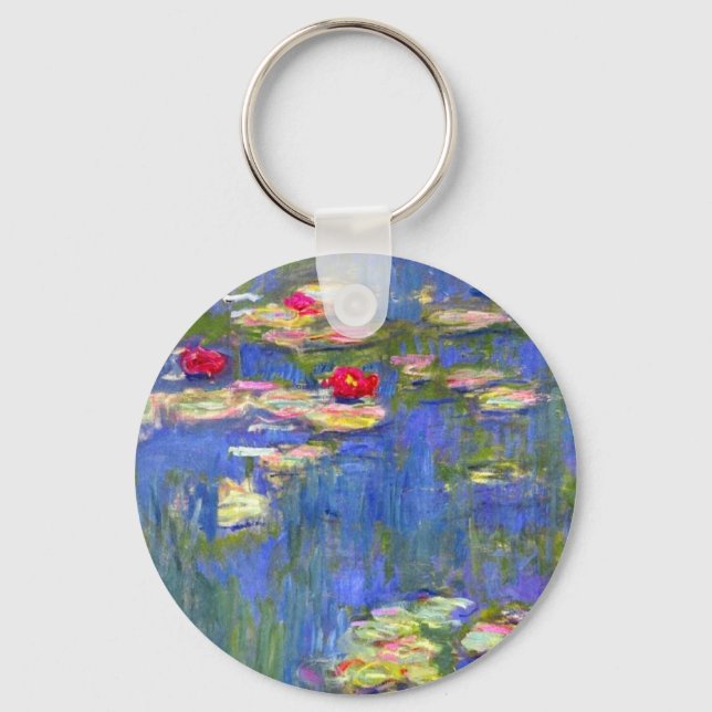 Monet Water Lilies  Key Ring (Front)