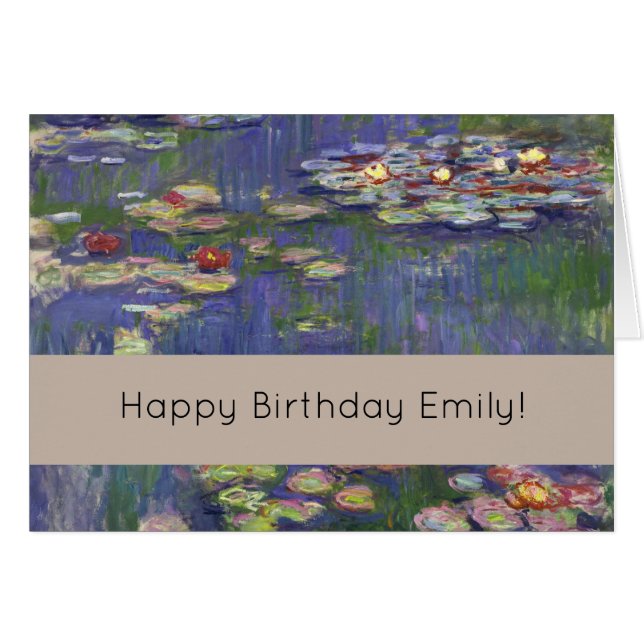 Monet Water Lilies Masterpiece Painting (Front Horizontal)