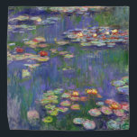 Monet Water Lilies Masterpiece Painting Bandana<br><div class="desc">Monet Water Lilies - This classic Monet painting was painted by Claude Monet in 1916. It is part of his famous water lilies collection where he paints in his garden in Giverney,  France. A masterpiece painting.</div>