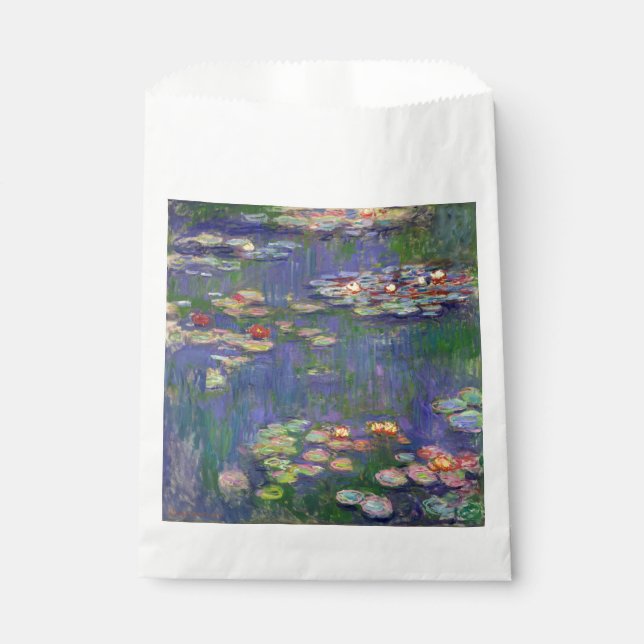 Monet Water Lilies Masterpiece Painting Favour Bags (Front)