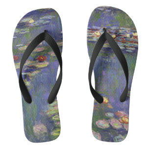 Monet Water Lilies Masterpiece Painting Flip Flops