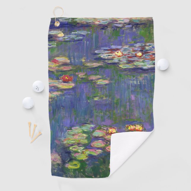 Monet Water Lilies Masterpiece Painting Golf Towel (InSitu)
