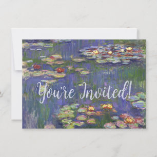 Monet Water Lilies Masterpiece Painting Invitation