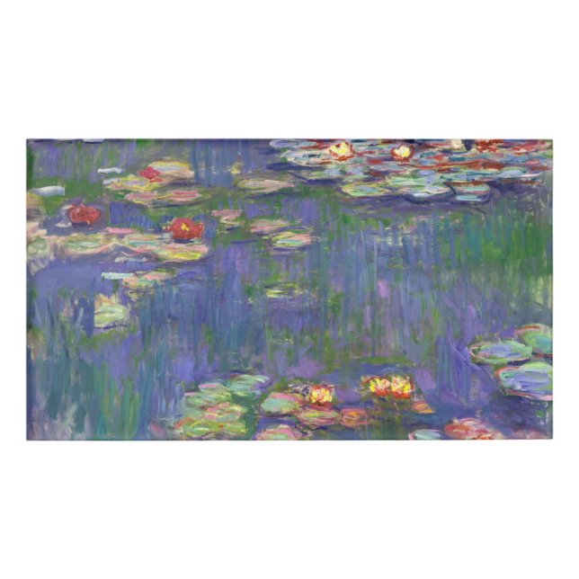 Monet Water Lilies Masterpiece Painting Name Tag (Front)