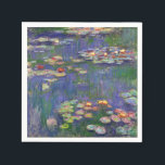 Monet Water Lilies Masterpiece Painting Napkin<br><div class="desc">Monet Water Lilies - This classic Monet painting was painted by Claude Monet in 1916. It is part of his famous water lilies collection where he paints in his garden in Giverney,  France. A masterpiece painting.</div>