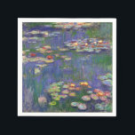 Monet Water Lilies Masterpiece Painting Napkin<br><div class="desc">Monet Water Lilies - This classic Monet painting was painted by Claude Monet in 1916. It is part of his famous water lilies collection where he paints in his garden in Giverney,  France. A masterpiece painting.</div>