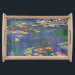 Monet Water Lilies Masterpiece Painting Serving Tray<br><div class="desc">Monet Water Lilies - This classic Monet painting was painted by Claude Monet in 1916. It is part of his famous water lilies collection where he paints in his garden in Giverney,  France. A masterpiece painting.</div>