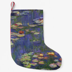 Monet Water Lilies Masterpiece Painting Small Christmas Stocking