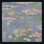 Monet Water Lilies Masterpiece Painting Stone Coaster<br><div class="desc">Monet Water Lilies - This classic Monet painting was painted by Claude Monet in 1916. It is part of his famous water lilies collection where he paints in his garden in Giverney,  France. A masterpiece painting.</div>