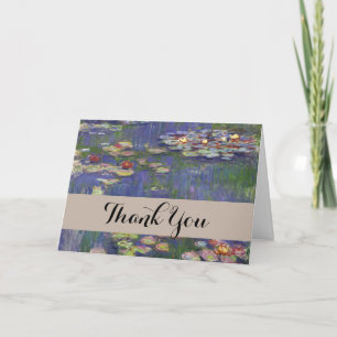 Monet Water Lilies Masterpiece Painting Thank You Card