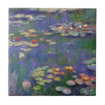 Monet Water Lilies Masterpiece Painting Tile<br><div class="desc">Monet Water Lilies - This classic Monet painting was painted by Claude Monet in 1916. It is part of his famous water lilies collection where he paints in his garden in Giverney,  France. A masterpiece painting.</div>