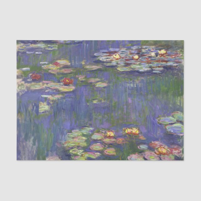 Monet Water Lilies Masterpiece Painting Tissue Paper (Front)